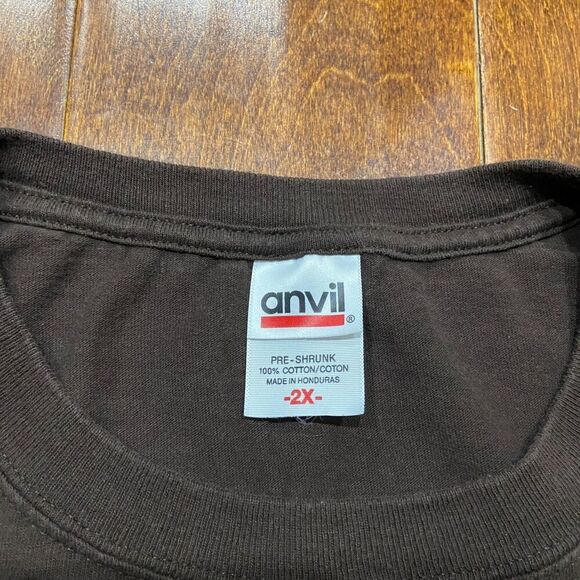 Anvil Vintage Barack Obama Change Stamp Logo Brown Cotton Shirt Men's Size XXL - Picture 6 of 8